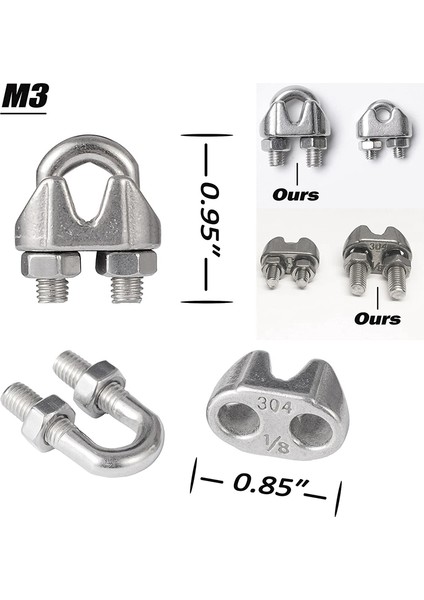 4 Parça Gergigerginlik Göz ve Kanca M6 8 Parça Yüksük M3 Kiti (Yurt Dışından) fırsatları