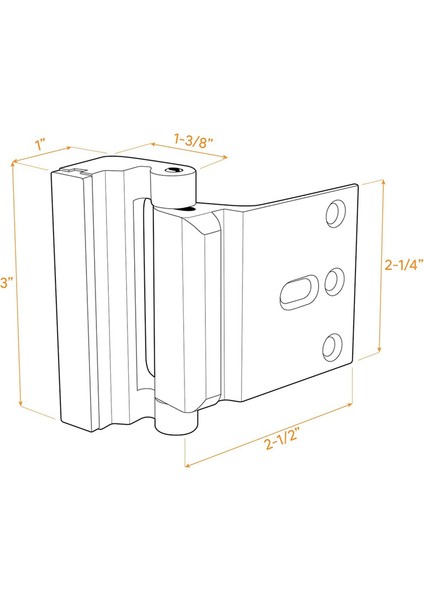 Kapı Güçlendirme Kilidi Gizlilik Kapı Mandalı Yapısı 3 Inç Durdurma (Yurt Dışından) fırsatları