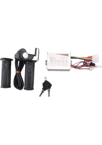 Elektrikli Scooter Fırçalı Kontrol Motoru + Gaz Kelebeği Büküm Tutacağı 48V (Yurt Dışından)