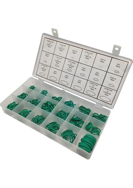 270 Adet Yeşil Sızdırmazlık Halkası Onarım Kutulu O-Ring Nitril Kauçuk Halka (Yurt Dışından)