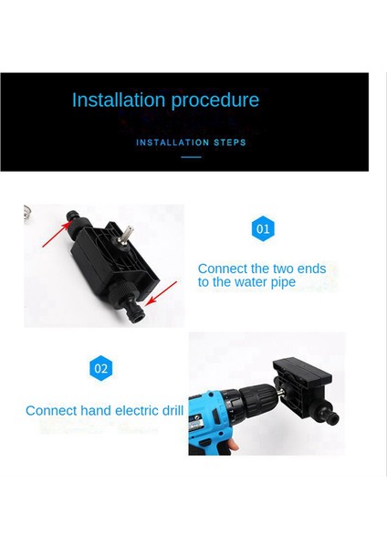 Taşınabilir Mini Elektrikli Matkap Pompası Kendiliğinden Emişli Su Pompası (Yurt Dışından)