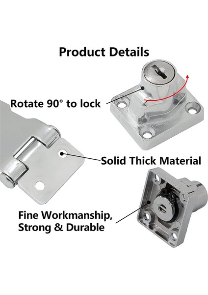 4 Adet Anahtarlı Kilit 25 Inç Büküm Düğmesi Anahtarlı Kilitli Kilit (Yurt Dışından) fırsatları