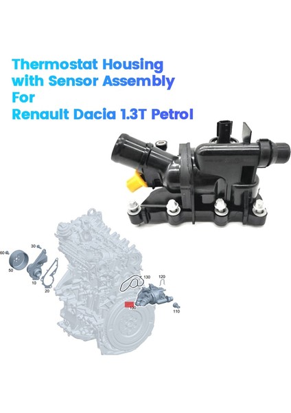 A2822030175 Mercedes-Benz Için Sensör Montajı ile Termostat Muhafazası Renault Dacia 1.3t Petrol 226301872R 110601741R (Yurt Dışından) indirimleri