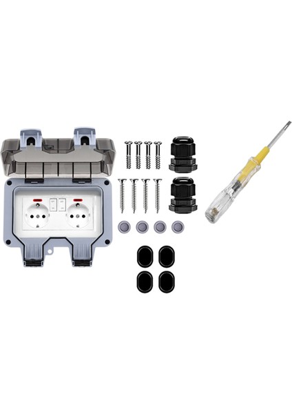 Açık Hava Yükseltme Soketi Su Geçirmez Soket Anahtar Gösterge Işığı ile (Yurt Dışından)