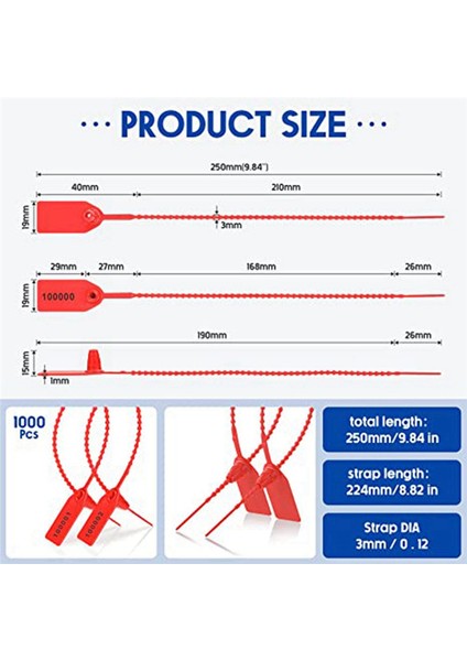 1000 Adet Plastik Tamper Mühür Etiketleri Güvenlik Etiketleri (Yurt Dışından) modelleri