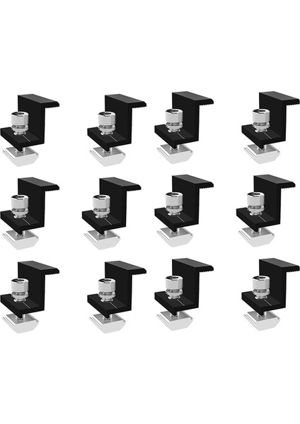 12 Paket Güneş Modülü Tutucu Uç Kelepçesi Uç Kelepçesi 30MM (Yurt Dışından)