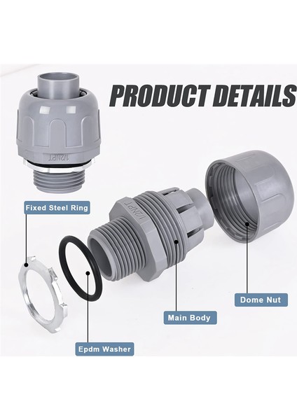 Sıvı Geçirmez Konnektör 12 Inç Metal Olmayan Elektrik Borusu (Yurt Dışından) indirimleri