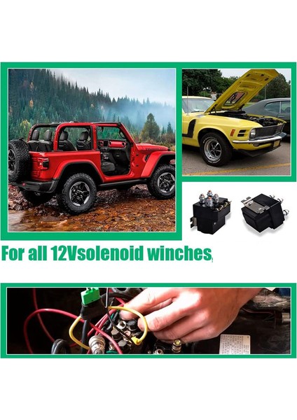 Aut Utv 5000-7000LBS Için 12V 250A Vinç Solenoid Röle Kontaktörü (Yurt Dışından) indirimleri
