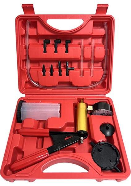 Manuel Vakum Pompası Set Fren Sıvısı Deşarj Aracı Otomatik Onarım Aracı Alüminyum Pompa Basınç Vakum Göstergesi Dedektörü (Yurt Dışından)