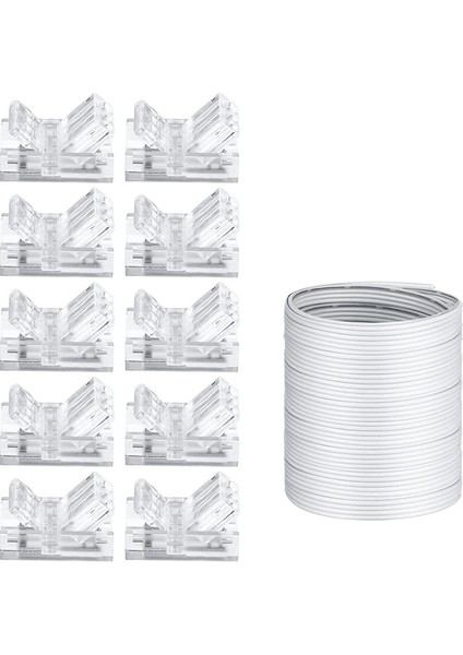 Rgb Uzatma Kablosu Tel Kordon 4 Pin 10 mm LED Işık Şeridi Konnektörleri (Yurt Dışından)