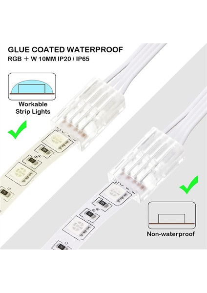 Rgb Uzatma Kablosu Tel Kordon 4 Pin 10 mm LED Işık Şeridi Konnektörleri (Yurt Dışından) modelleri
