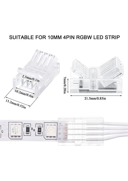 Rgb Uzatma Kablosu Tel Kordon 4 Pin 10 mm LED Işık Şeridi Konnektörleri (Yurt Dışından) indirimleri
