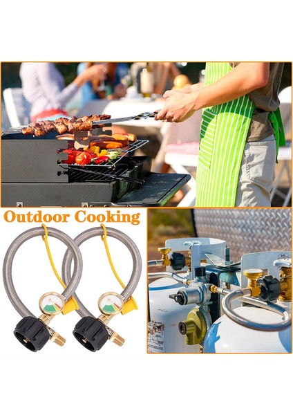 5-40 Lb Tanklar Için 15 Inç Rv Propan Hortumu Kablo Ucu Göstergeli 2'li Paket (Yurt Dışından) indirimleri