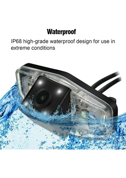 Otomatik Araba Arka Görünüm Yedekleme Ters Park Kamerası Honda Accord Için 4 LED Işık ile Civic Ek Fd Pilot Fit Jazz 1998-2013 (Yurt Dışından) indirimleri