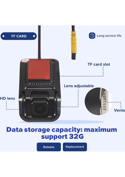 Adas 1080P Hd Dvr Kamera Video Sürüş Kaydedici Araba USB Android Için Sürüş Kaydedici (Yurt Dışından) indirimleri