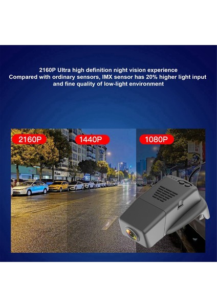 Volvo S90 V90 XC60 2017-2020 2160P Dvr Dashcam Kayıt Kamerası 4K UHD Kayıt Kameraları Otomatik Gizli Wifi 24H Monitör (Yurt Dışından)