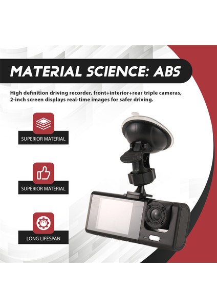 3 Kamera Dash Cam 1080P 2 Inç Ekran Dashcam Taksi Araba Için Siyah Sürücü Kaydedici Dvr Arka Kamera Evrensel (Yurt Dışından) fırsatları