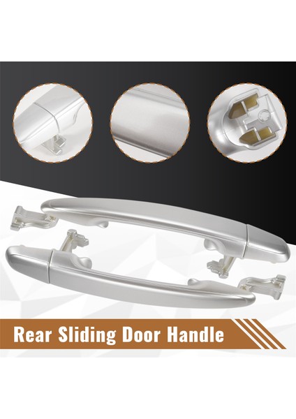 2pc Lh+Rh Dış Arka Kayar Kapı Tutucu 69213-08020 69227-08040 Toyota Sienna 2004-2010 Dış Kapı Kolu (Yurt Dışından) indirimleri