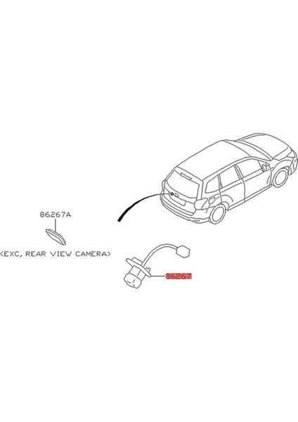 86267SG500 Yedekleme Kamera Park Yardım Kamerası Forester 2017-2018 Arka Görünüm Ters Kamera 86267-SG500 (Yurt Dışından) fiyatları