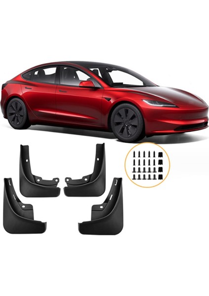 Tesla Model 3 2023+ Çamurluk Çamur Koruma Flep Splash Fleps Mudflapor Aksesuarları (Yurt Dışından) indirimleri