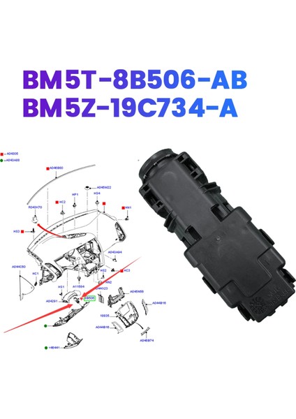 Araba Hava Sıcaklık Sensörü Modülü BM5T-8B506-AB BM5Z-19C734-A Ford Focus C-Max Escape Transit 12-19 Nem Sensörü (Yurt Dışından) fırsatları