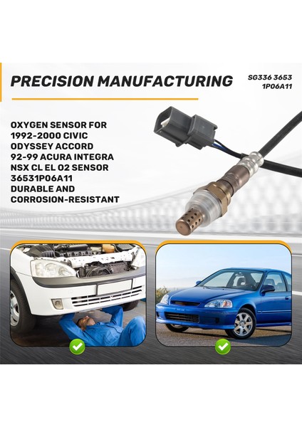1992-2000 Honda Civic Odyssey Accord 92-99 Için Oksijen Sensörü Acura Integra Nsx cl El O2 Sensörü 36531P06A11 (Yurt Dışından) indirimleri