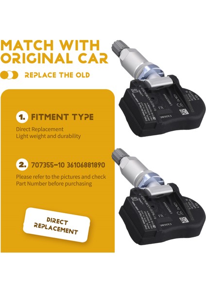 4pcs Araba Tpms Sensörü 707355-10 36106881890 Bmw 2 3 4 Seri X1 X5 Lastik Basınç Sensörü Izleme Sistemi (Yurt Dışından) indirimleri