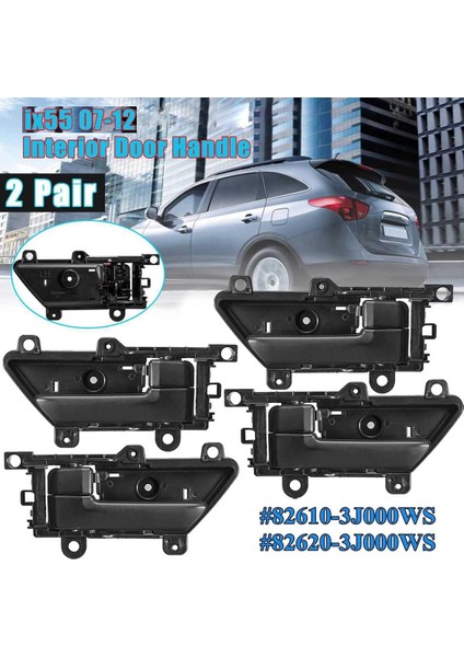 4x Araba Stili Iç Kapı Kolu Hyundai Veracruz IX55 2007-2012 82610-3J000 82620-3J00WS Için Sağ Taraf (Yurt Dışından) fiyatları