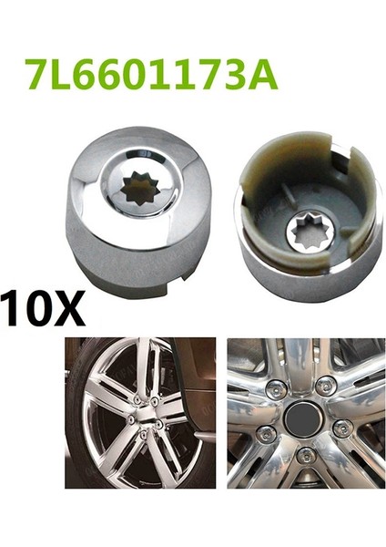 7l6 601 173A 2zz 10PCS Touareg 2004-2017 7L6601173A Için Krom Tekerlek Kabuğu Cıvata Somun Kapağı Kapak (Yurt Dışından) fiyatları