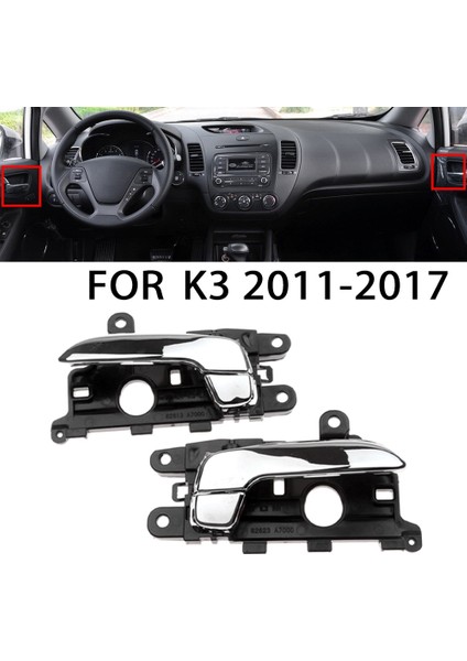 Kia K3 Forte Cerato 2011-2017 Için Araba Stil Krom Iç Kapı Kol Sol Tarafı (Yurt Dışından) indirimleri