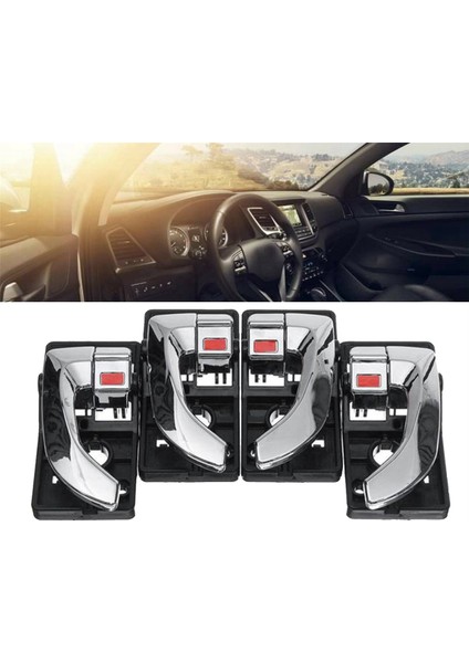 4pcs/set Araba Iç Kapı Kolu 82620-2Z02 Hyundai Tucson Için 2005-2009 Iç Kapı Krom Tutucu Değiştirme (Yurt Dışından) fırsatları
