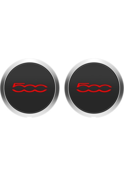 2pcs 133MM Fiat Için Hubcap 500 Tekerlekler Merkez Hub Kapakları 68078419AC 68078421AC Toz Kapağı 51884863 Kırmızı (Yurt Dışından)