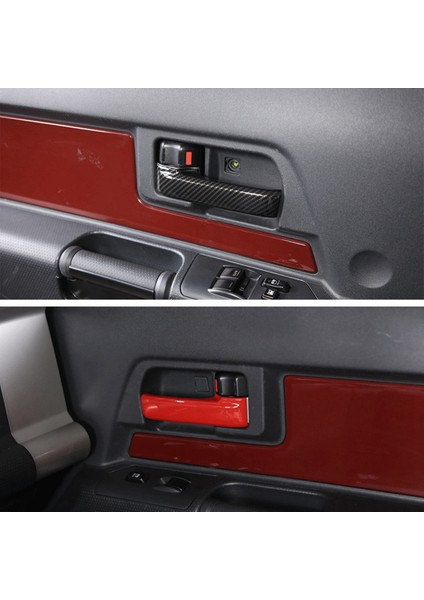 4pcs Araba Iç Kapı Kolu Toyota Fj Kruvazör Için Kapak Kapısı Çıkartmaları 2007-2021 Karbon Fiber (Yurt Dışından) modelleri