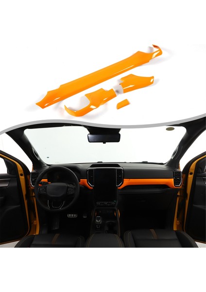 Ford Ranger Için 2023 2024 Lhd Otomobil Merkezi Konsol Kontrol Tablosu Trim Kapak Iç Aksesuarlar Turuncu (Yurt Dışından) modelleri