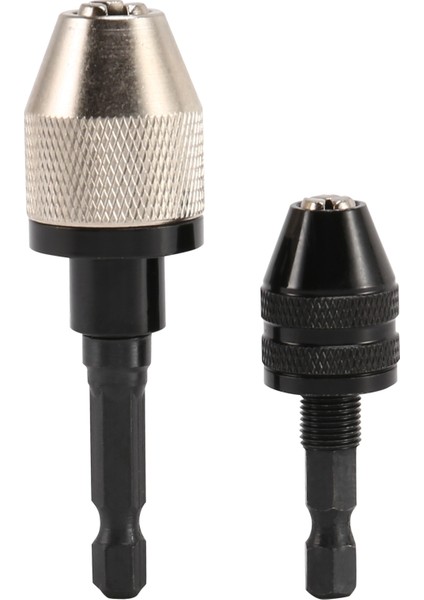 2 Parça Anahtarsız Matkap Aynıgarı 1/4 Inç Hex Shank Anahtarsız Matkap Çizelge Hızlı Değişim Adaptörü 0,3-6.5 Mm, 0.3-3.6 mm (Yurt Dışından)
