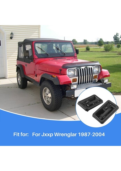 Iç Kapı Kulpları Iç Çifti Sol ve Sağ 55176477AB 55176476AB 1987-2004 Jeep Wrangler Yj Tj (Yurt Dışından) fırsatları
