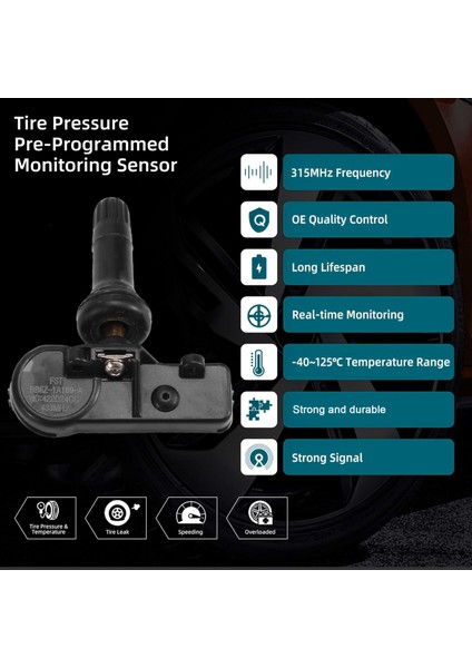 4pcs Araba Tpms Sensör Lastik Basınç Monitörü BB5Z1A189A Ford Escape Explorer Lincoln Navigator Lastik Basınç Sensörü (Yurt Dışından) fırsatları