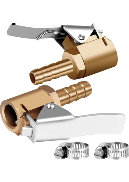 1/4inch Pirinç Lastik Şişirme Kilidi Hava Chuck, Mini Hava Kompresörü Lastik Şişman Chuck Hortum Hortum Onarım-2pack Için End (Yurt Dışından)