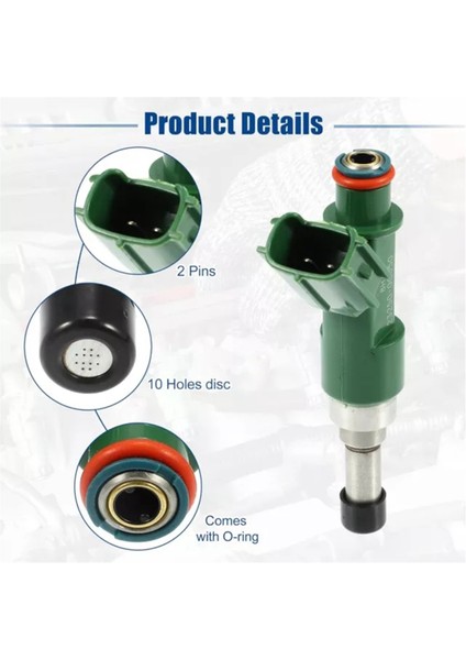 Yakıt Enjektörleri 23250-0C050 232500C050 Toyota Hilux Land Cruiser Prado Fortuner Tacoma Hiace Coaster Innova 2.7l (Yurt Dışından) fiyatları