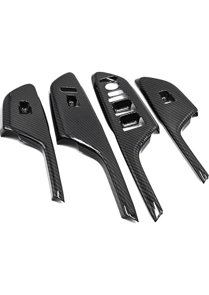 Karbon Fiber Iç Kapı Koltuğu Cam Düğmesi Honda Civic Için Dekoratif Çıkartmalar 10. 2017 18 2019 2020 (Yurt Dışından)