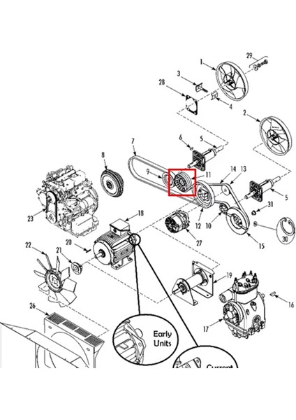 77-3037 773037 773037TKA Kemer Kasnağı Termo King T Serisi ve Ts Serisi Alt Motor Ünitesi (Yurt Dışından) fırsatları