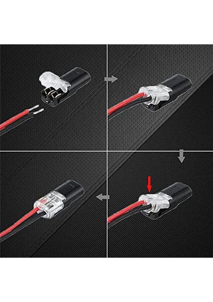 10 Adet Kilitli Tokalı Çift Kablolu Fiş Konnektörü 2 Pin 2 Yollu (Yurt Dışından) modelleri