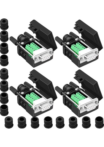 4 Adet Db9 Dişi Çıkış Konnektörü Db9 Lehimsiz (Yurt Dışından)