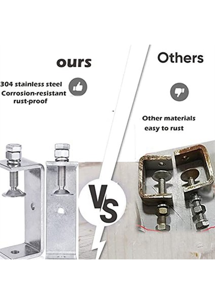 Metal Kelepçe Ağır Hizmet Kelepçesi C Kelepçesi Ağaç Işleme Kelepçesi 65MM 2 Adet (Yurt Dışından) fırsatları