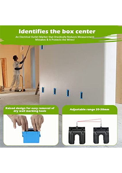 5 Adet - Yeni Priz Kalemi Alçıpan Işaretleme Aleti Yeşil (Yurt Dışından) fırsatları