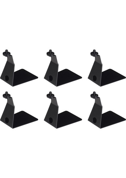 6x Masa Mikrofon Tutucu Darbeye Dayanıklı L Şekilli Mikrofon Standı Montajlı Kaymaz Mikrofon Braketi Rafı Canlı Akış Için (Yurt Dışından)