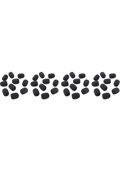 400 Adet Mikrofon Kulaklık Izgara Cam Sünger Köpük Siyah Mikrofon Kapağı 30MM x 8mm (Yurt Dışından)