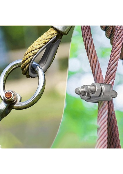 Tel Halat Takımı M3 Metal Tel Halat Kablo Kelepçesi ve M3 Yüksükler (Yurt Dışından) modelleri