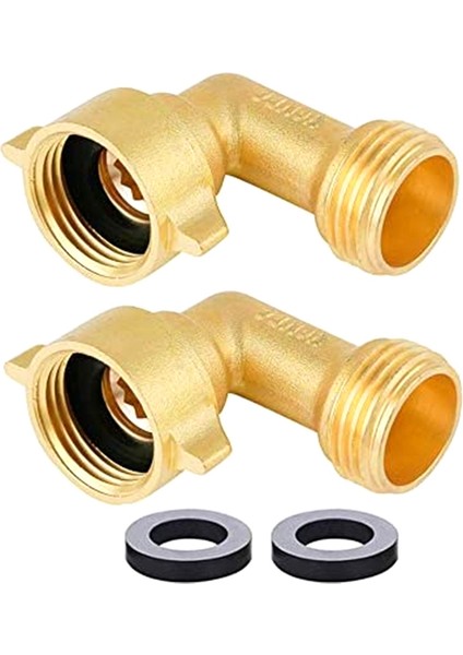 2 Adet 90 Derece Bahçe Hortumu Dirseği 34 Inç Hortum Pirinç Hortum Bağlantısı (Yurt Dışından)