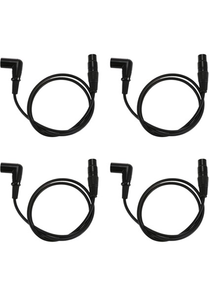 4x Sağ Açı Erkek - Dişi Xlr Kablo, Mikrofon Kablosu, Denge / Mikser / Amplifikatör Için Dmx Sinyal Tel Kablosu (Yurt Dışından)